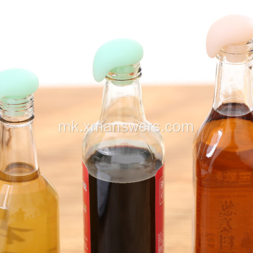 Затка за шишиња од силиконски вино за храна за повеќекратна употреба